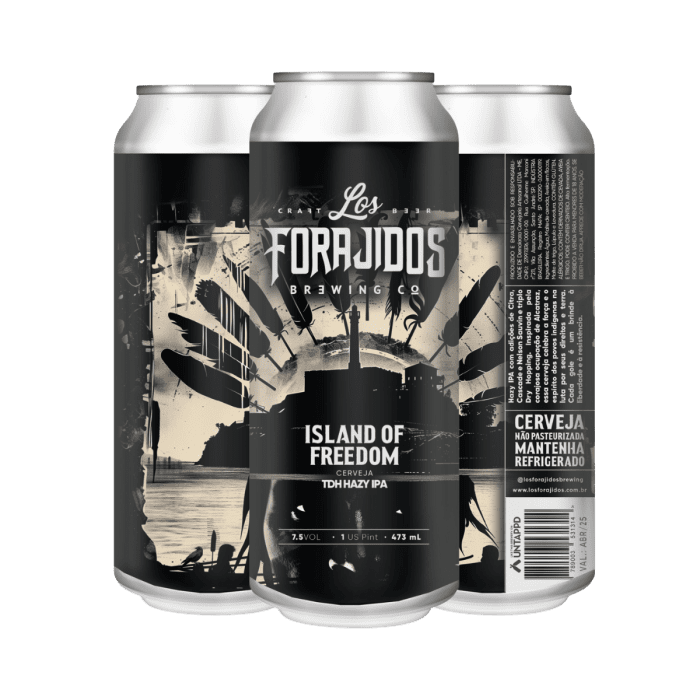 Los Forajidos Island Of Freedom - 473mL [Hazy IPA] - Imagem 1