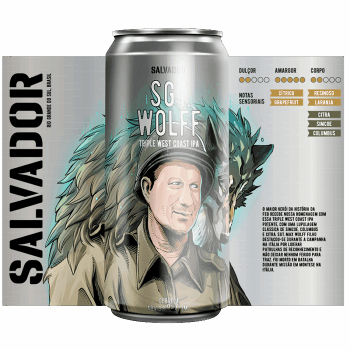 Salvador Sgt. Wolf (2025) - 473mL [Triple West Coast IPA] - Imagem 1